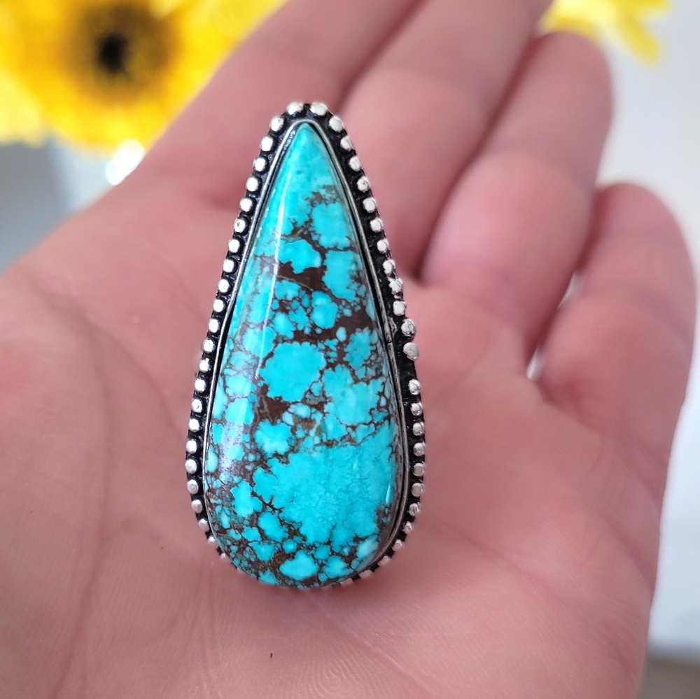 🩵Turquoise Gemstone Sterling Silver Ring